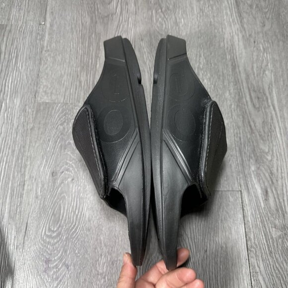 Oofos Ooahh Sport Flex Mens 11 Black Rubber Recovery  Adjustable Slide Sandals main image 4